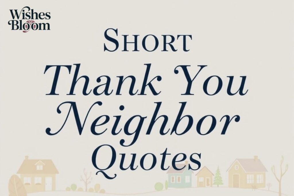 Short Thank You Neighbor Quotes
