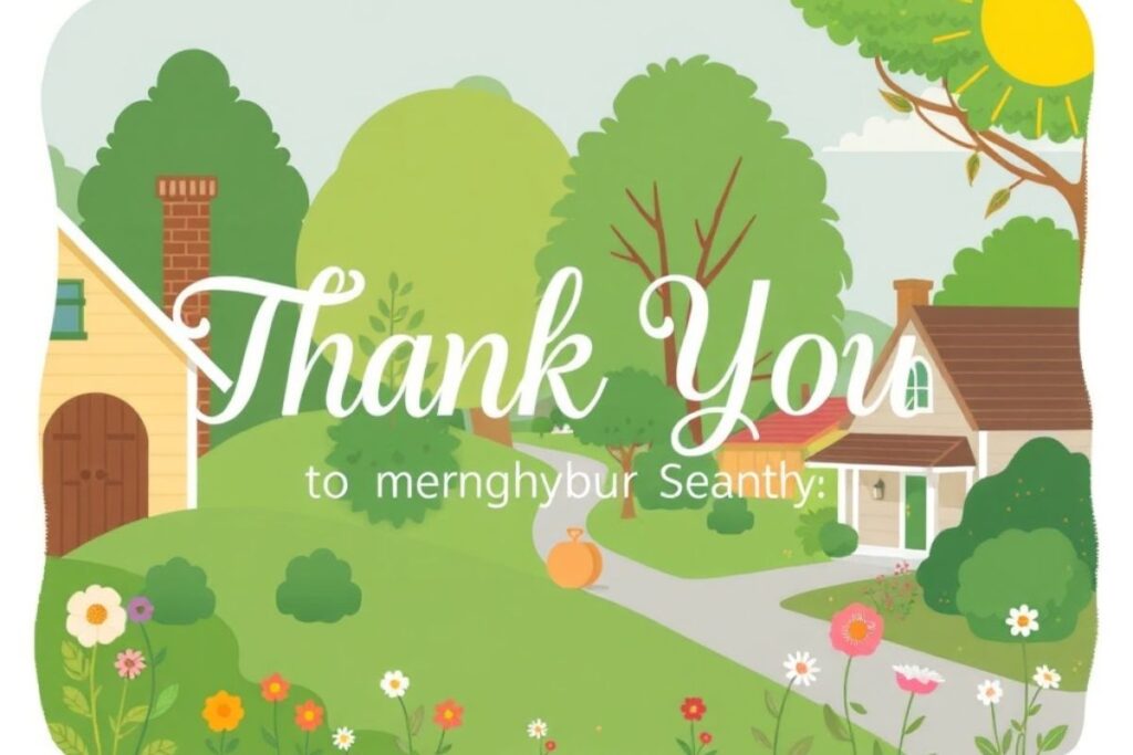 Thank You Message to Neighbor for Support or Help