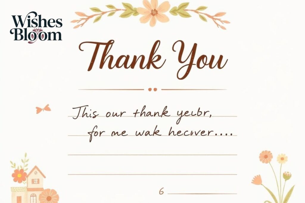 Thank You Note to Neighbor Template