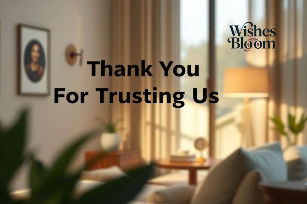 Thank You For Trusting Us Message